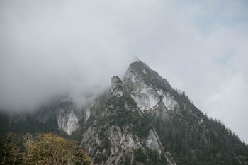 Mountain surrounded by fog