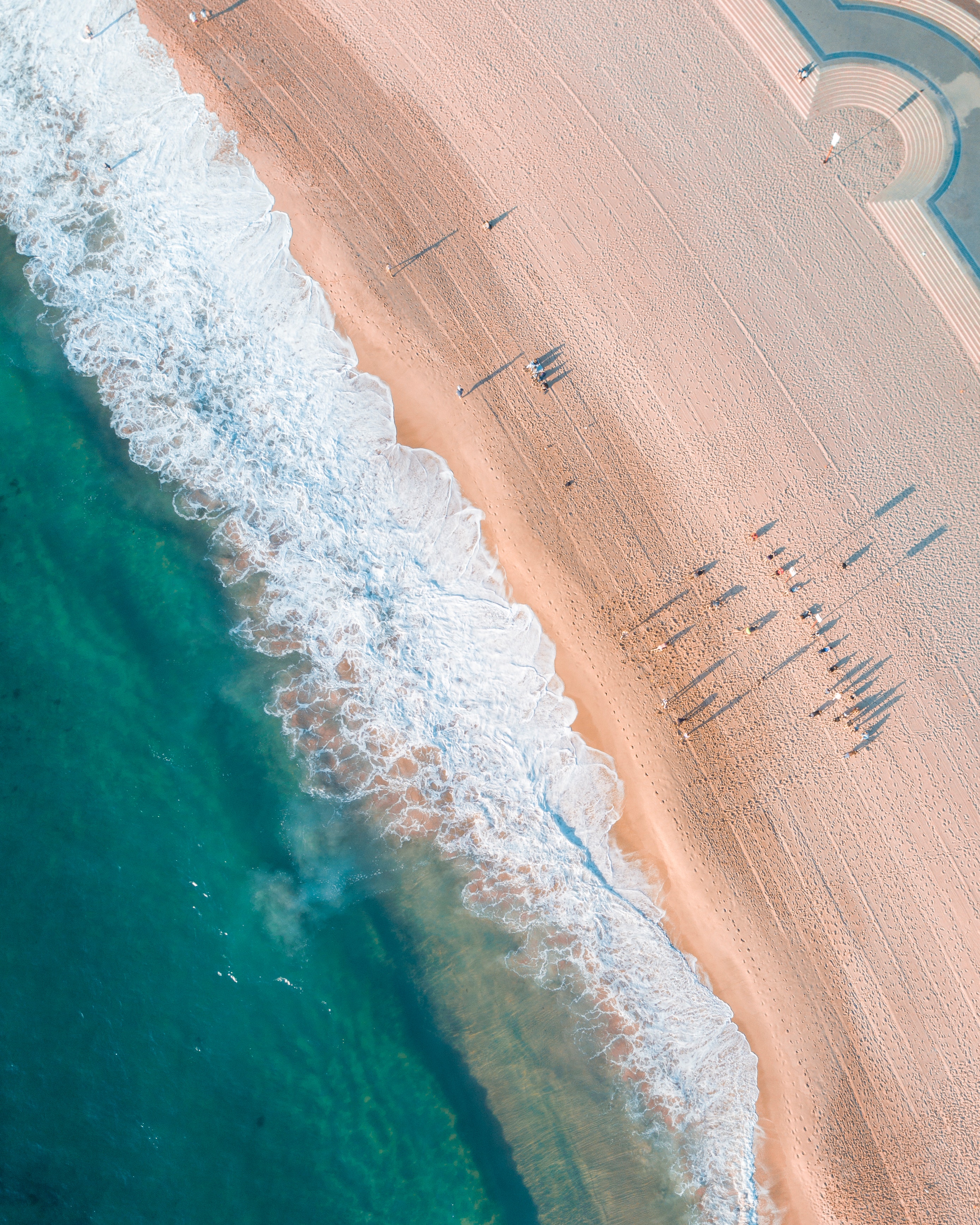 Aerial photography of shore