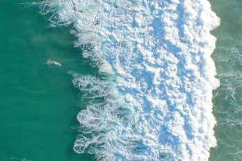 Aerial photography the body of water